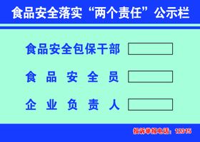 食品安全信息公示栏