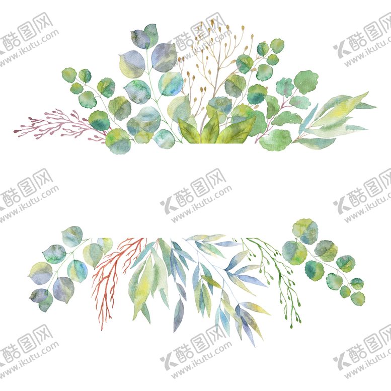 编号：93061509150458320786【酷图网】源文件下载-水彩花卉花环贺卡