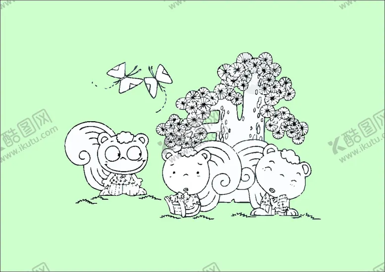 松鼠动漫卡通漫画可爱