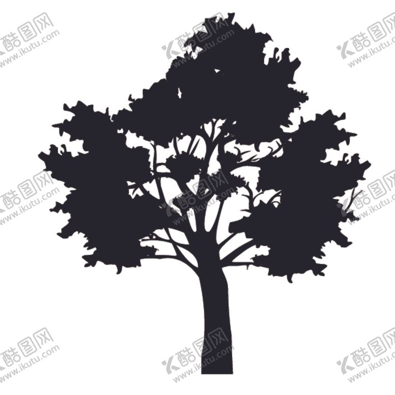 编号：12558807081311199280【酷图网】源文件下载-植物树木剪影