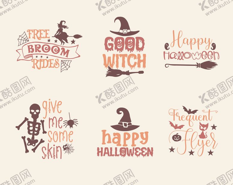 编号：91186104040401164443【酷图网】源文件下载-万圣节装饰图案设计元素