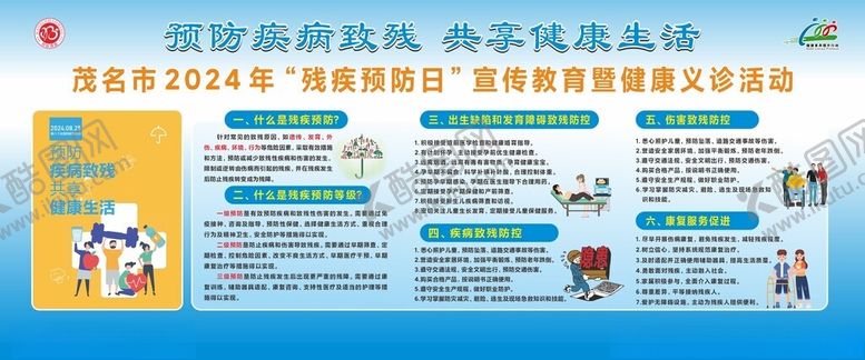 编号：32516902200056442728【酷图网】源文件下载-残疾预防日宣传展板