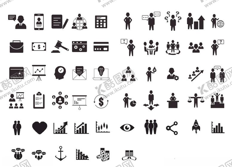 编号：14576504250411412485【酷图网】源文件下载-商业办公人物图标