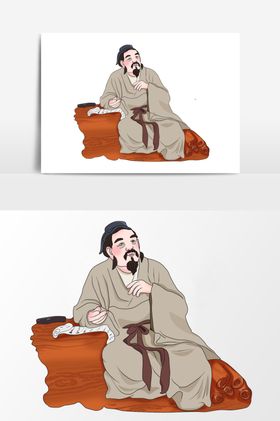 淡彩国画人物