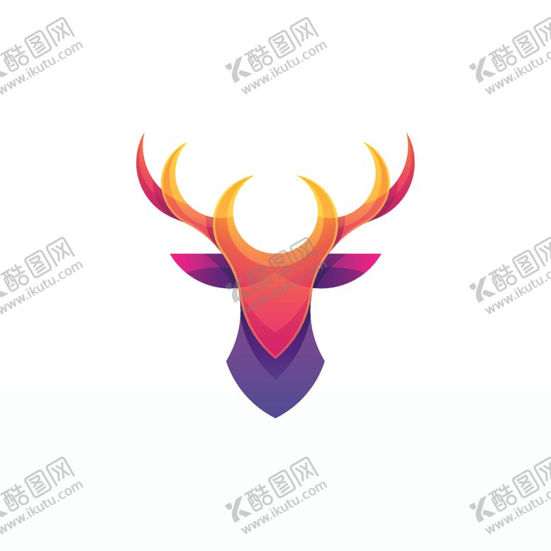 编号：34386410091555254907【酷图网】源文件下载-鹿头标志