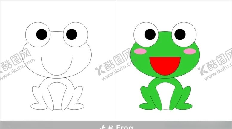 编号：59095309250406044772【酷图网】源文件下载-青蛙简笔画