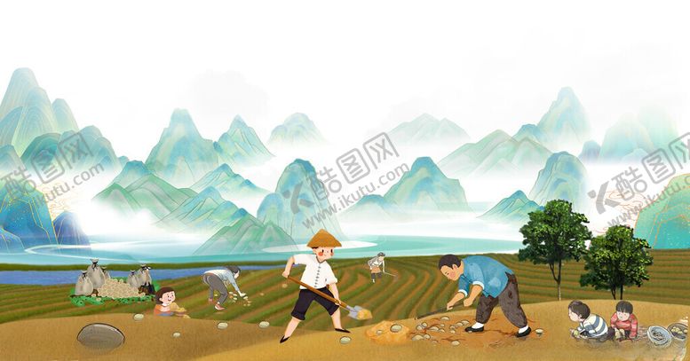 编号：37718711200505005735【酷图网】源文件下载-插画秋收丰收