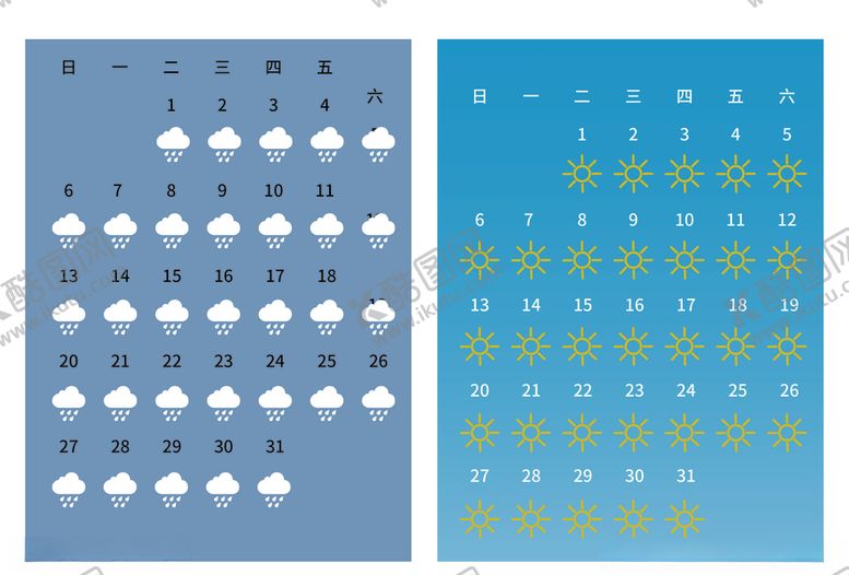 编号：90473911012012467351【酷图网】源文件下载-天气日历矢量素材