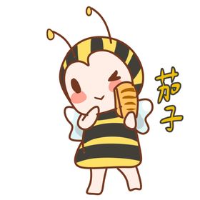 可爱卡通蜜蜂矢量插画