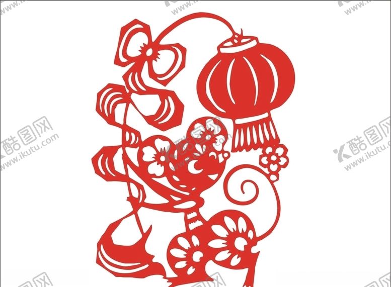 编号：23633107020854209296【酷图网】源文件下载-剪纸老鼠
