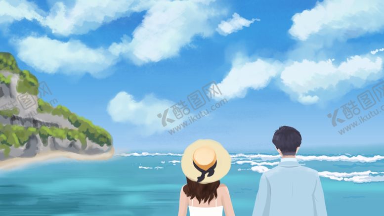 编号：36221006260156256265【酷图网】源文件下载-情侣插画