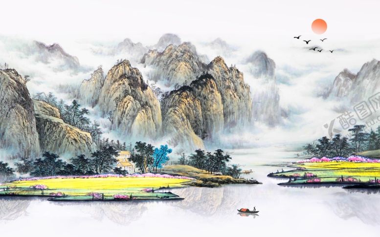 编号：65200510220547222570【酷图网】源文件下载-山水画
