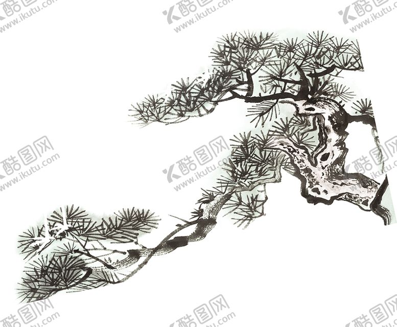 编号：61492505061345273316【酷图网】源文件下载-水墨中国风迎客松