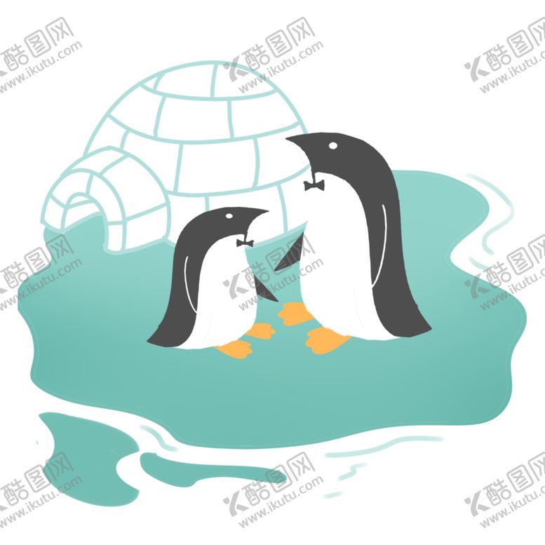 编号：50222012020022201821【酷图网】源文件下载-企鹅手绘插画