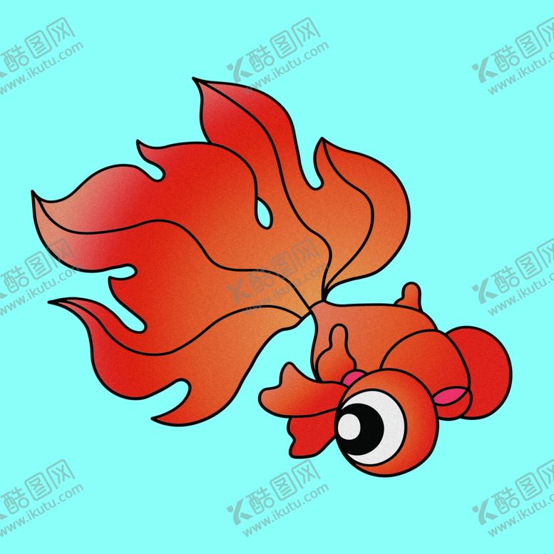 编号：43707402190845325105【酷图网】源文件下载-卡通小金鱼