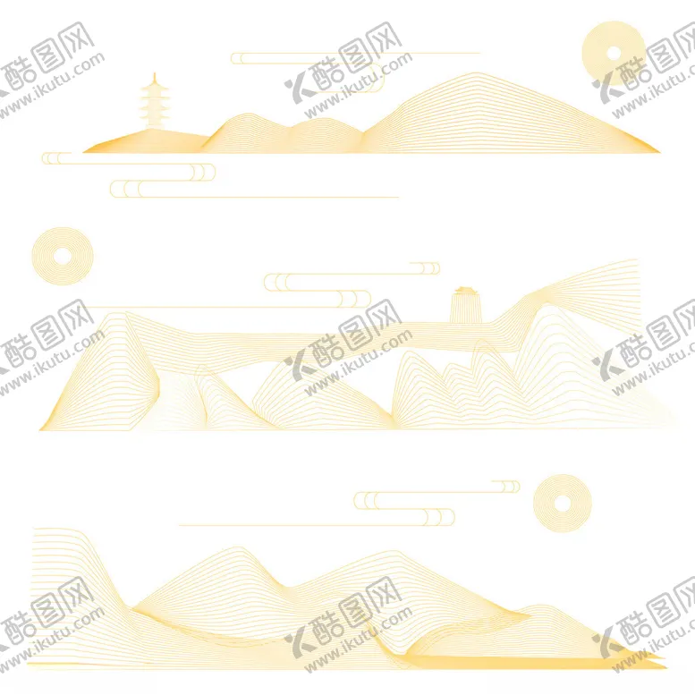 编号：34459202071650219259【酷图网】源文件下载-矢量科技线条曲线橘色背景