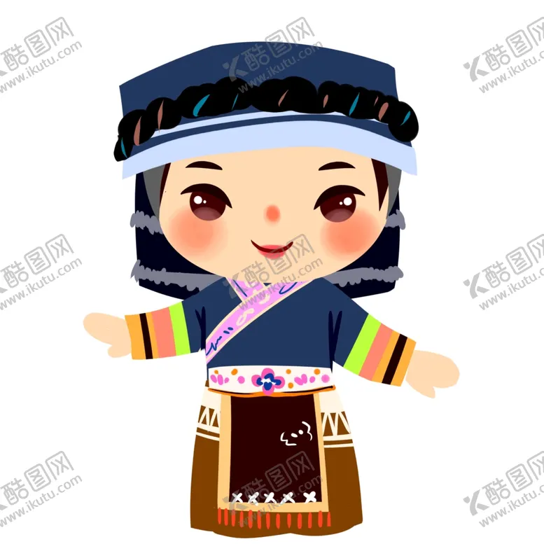 编号：50604601270429112361【酷图网】源文件下载-布依人物插画