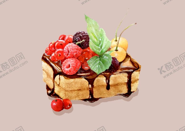 编号：79712112081022264542【酷图网】源文件下载-插画美食蛋糕