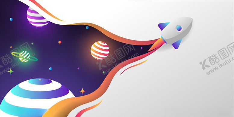 编号：49801609280953046264【酷图网】源文件下载-星空火箭