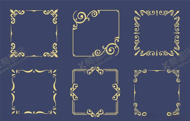 编号：75446109250218239574【酷图网】源文件下载-矢量花纹边框图片