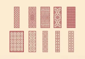 中式镂空雕花隔断