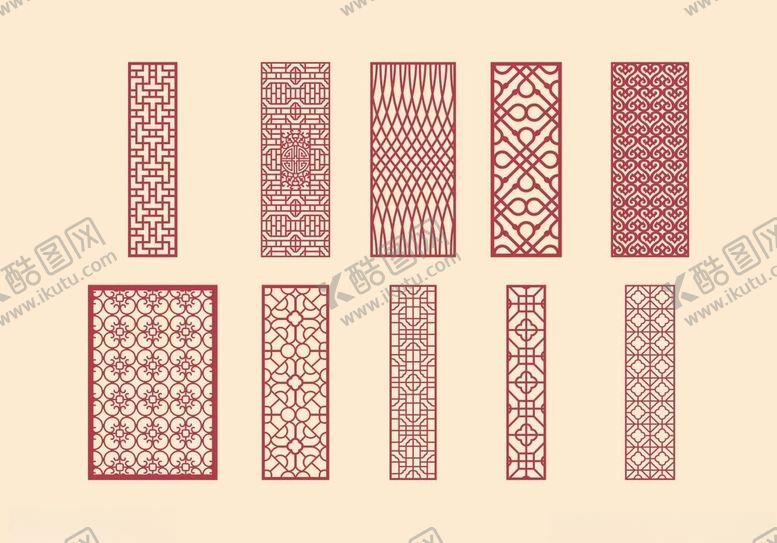 编号：11032211021736025554【酷图网】源文件下载-中式镂空雕花隔断