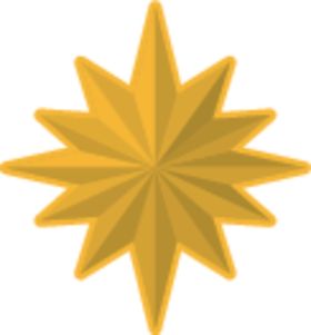 金色星型