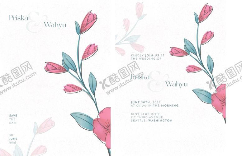 编号：75579510051416208801【酷图网】源文件下载-清新花卉贺卡