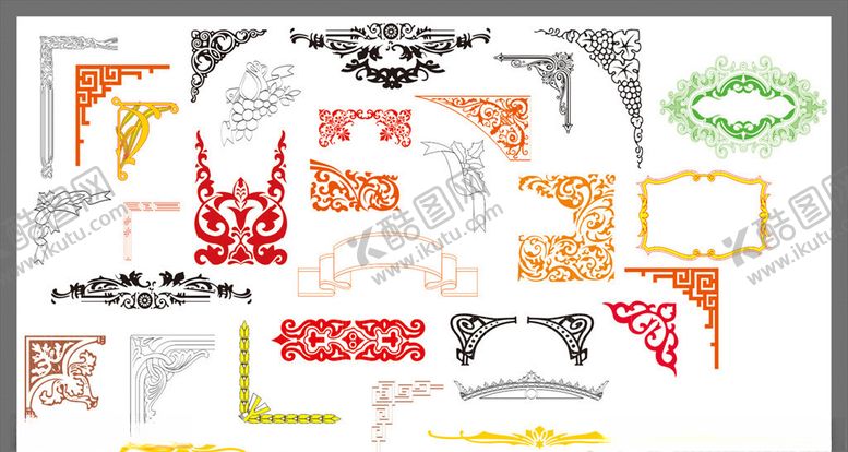 编号：29486310031927185300【酷图网】源文件下载-时尚花边传统花纹边框