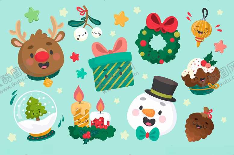 编号：58960112221808453868【酷图网】源文件下载-圣诞元素集合