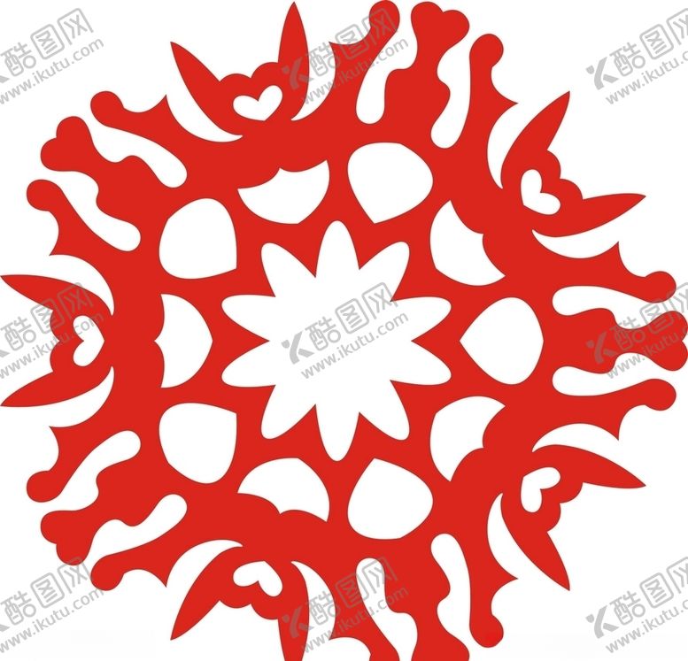 编号：10176504190238496826【酷图网】源文件下载-六角剪花窗花纸图案背景元素