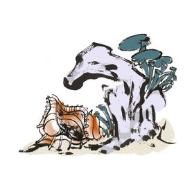 水墨插画素材