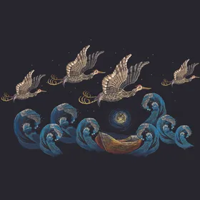 火烈鸟绘画服装印花创意