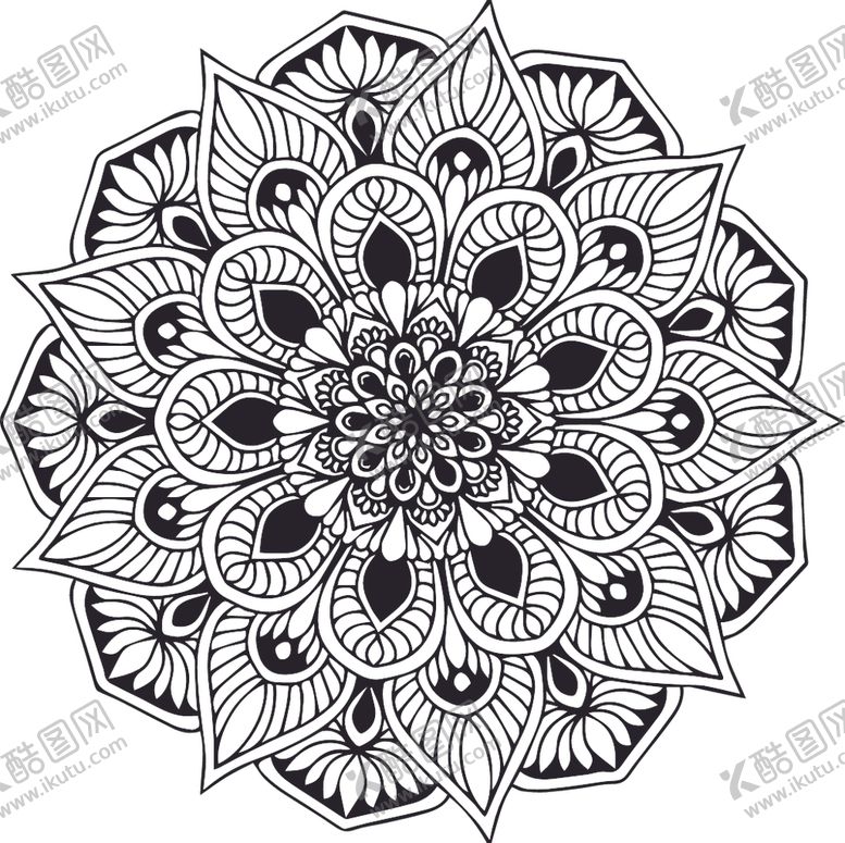 编号：66947210111629307760【酷图网】源文件下载-曼陀罗花纹