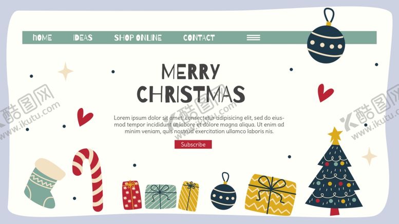 编号：34388906231448516989【酷图网】源文件下载-圣诞节卡通手绘登录页