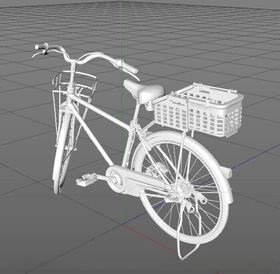 C4D模型自行车