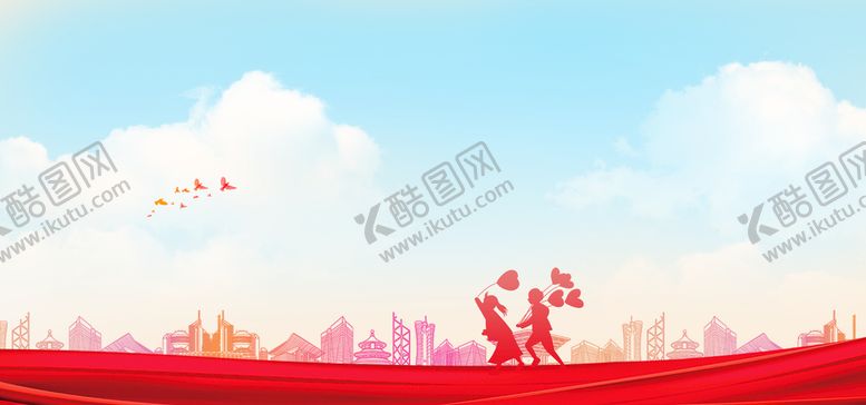 编号：49671209160603562160【酷图网】源文件下载-蓝天白云党建宣传展板