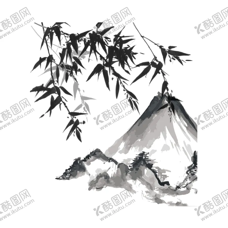 编号：47023906181023208161【酷图网】源文件下载-水墨竹子