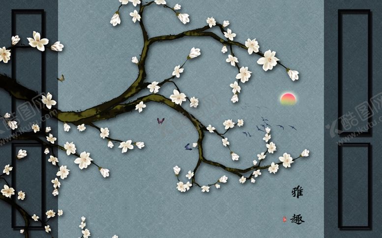 编号：88158605022111346524【酷图网】源文件下载-花鸟工笔画