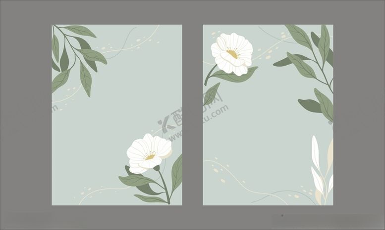 编号：67871811202133478178【酷图网】源文件下载-小清新淡雅婚礼请柬贺卡邀请函