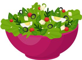 手绘沙拉png免抠图果蔬食物律