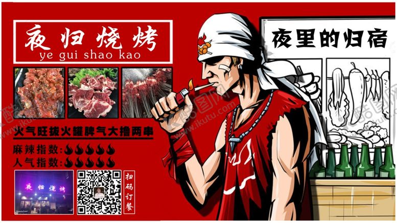 编号：80300706272154576989【酷图网】源文件下载-烧烤海报
