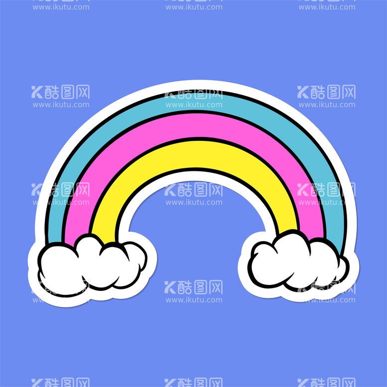 编号：26157909130601594318【酷图网】源文件下载-彩虹背景 卡通天虹