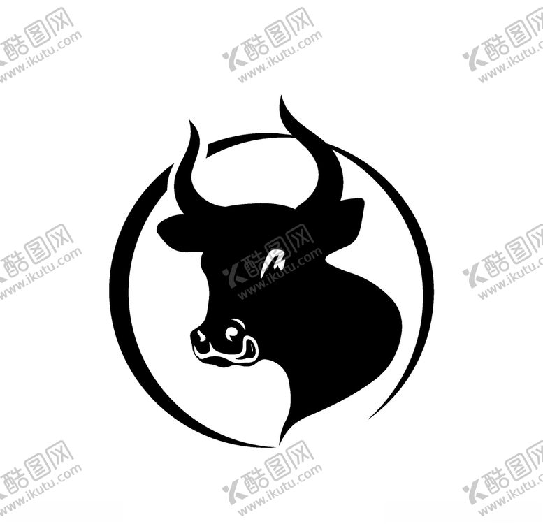 编号：36718109120738237285【酷图网】源文件下载-黑色牛LOGO