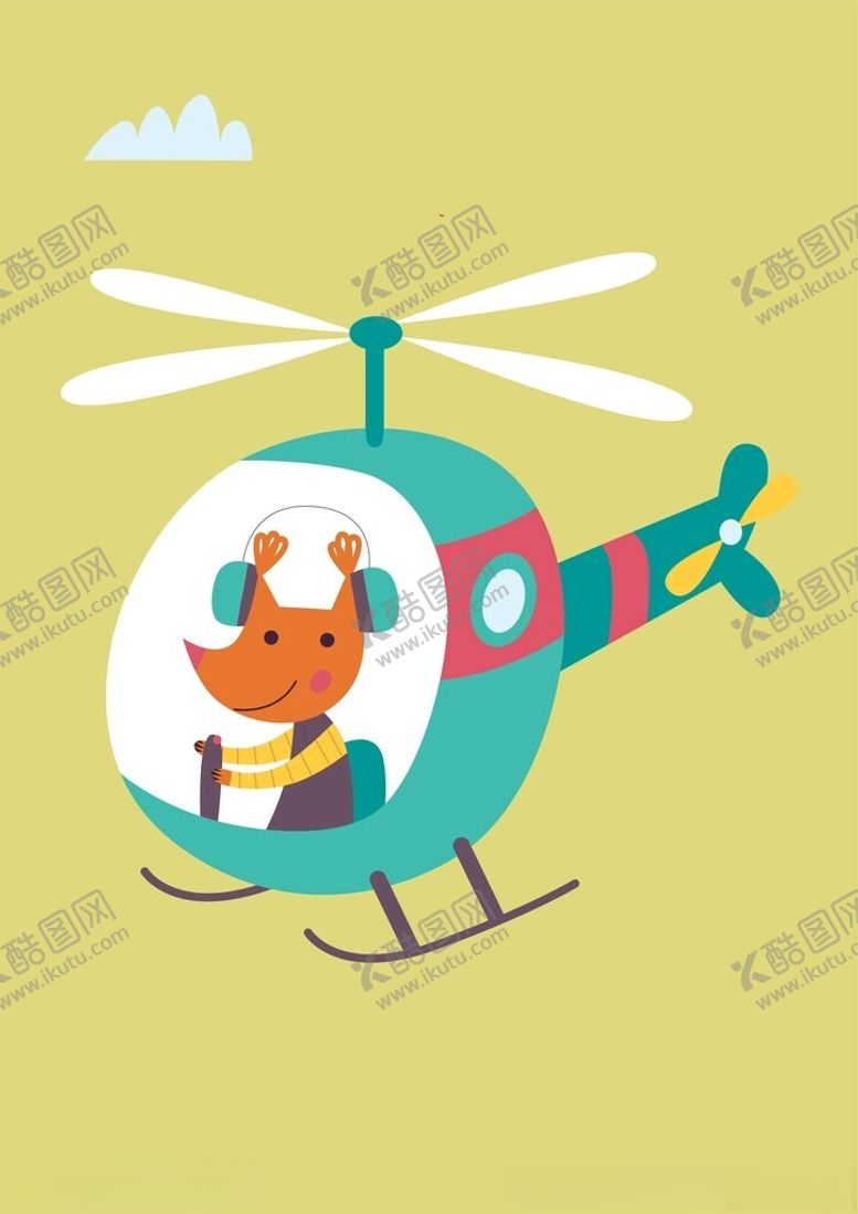 编号：18483112081556389252【酷图网】源文件下载-卡通插画素材海报飞机