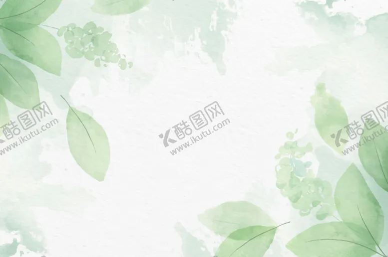 编号：10269709200200417401【酷图网】源文件下载-水彩植物背景