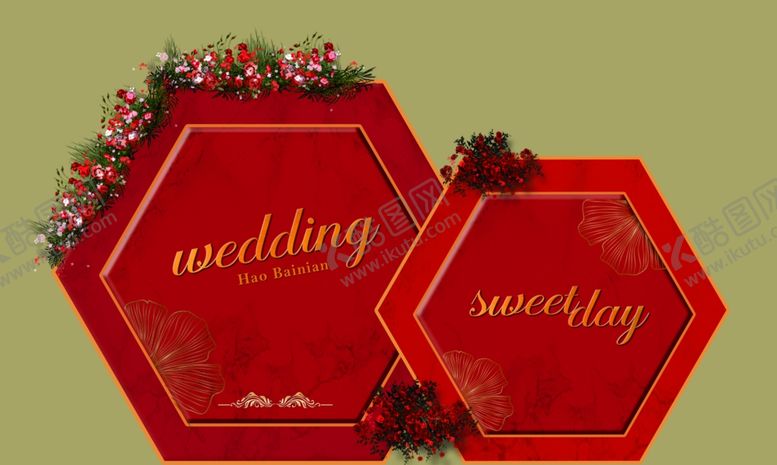 编号：55800610112257118477【酷图网】源文件下载-红色大理石纹理婚礼制作文件