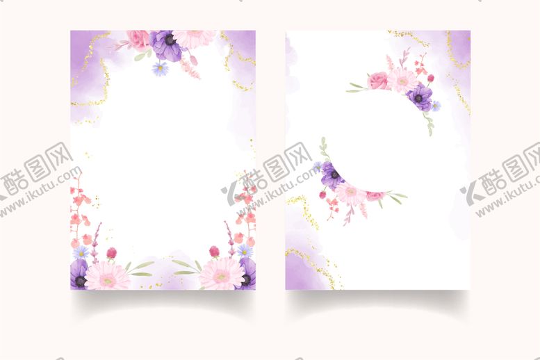 编号：12750909172125560958【酷图网】源文件下载-紫色花边框