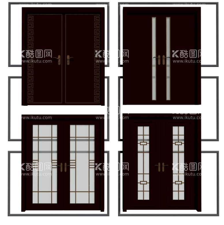 编号：87000810191457589518【酷图网】源文件下载-双开门厨房门模型