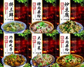 榆林多样中式菜肴展示